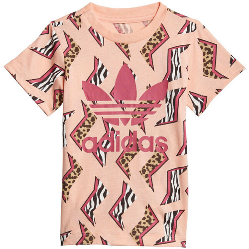 Textil Criança T-Shirt mangas curtas adidas Originals  Rosa