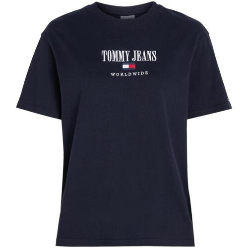 Textil Mulher T-Shirt mangas curtas Tommy Hilfiger  Azul