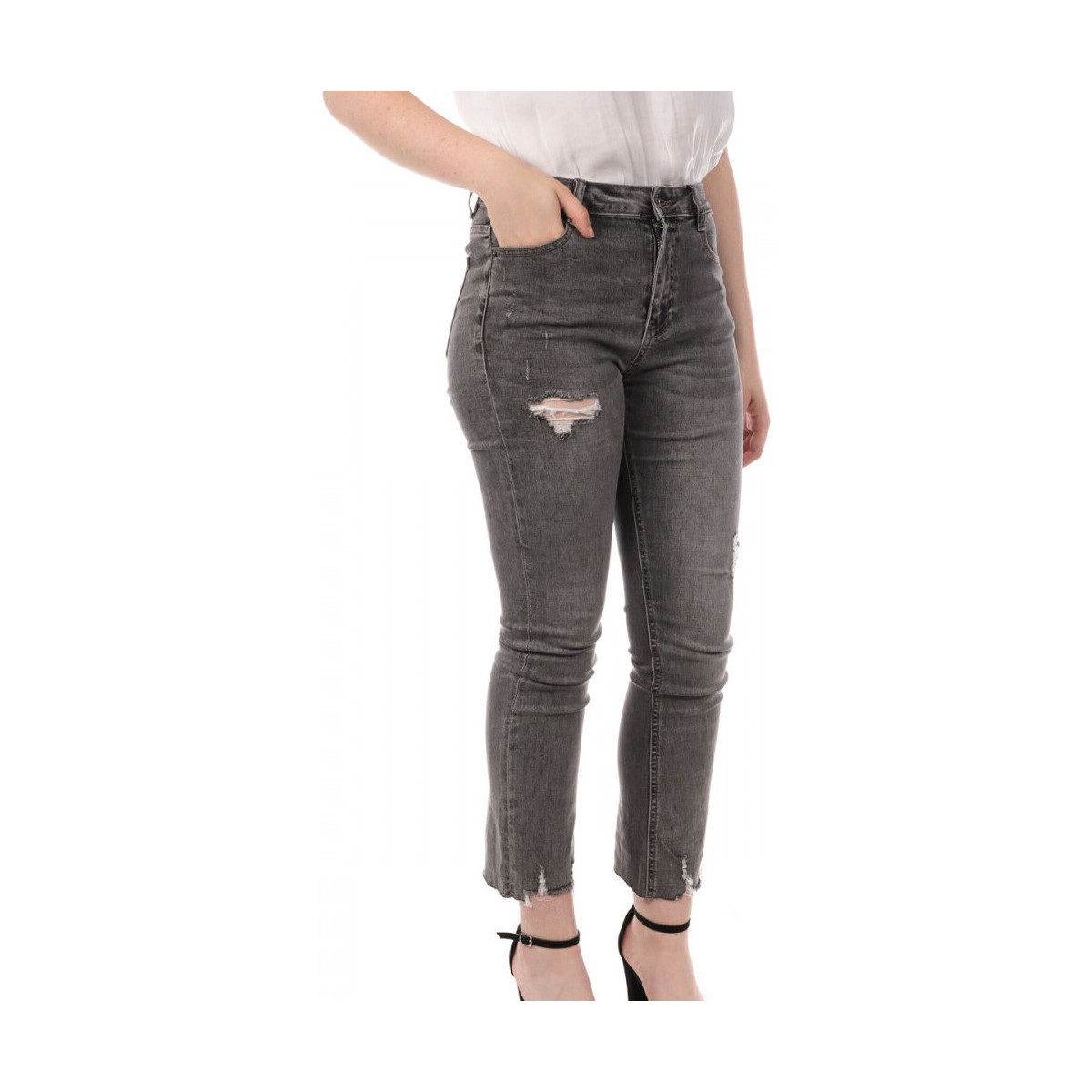Textil Mulher Calças Jeans Monday Premium  Cinza