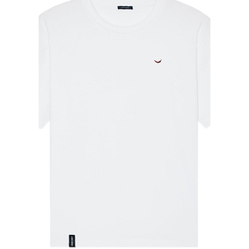 Textil Homem T-shirts e Pólos Organic Monkey T-Shirt Red Hot - White Branco