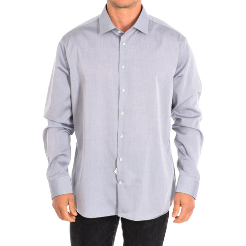 Textil Homem Camisas mangas comprida Seidensticker 022000-32 Cinza