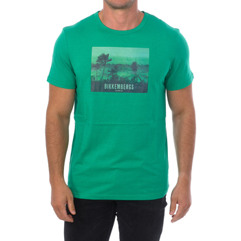 Textil Homem T-Shirt mangas curtas Bikkembergs BKK2MTS06-GREEN Verde