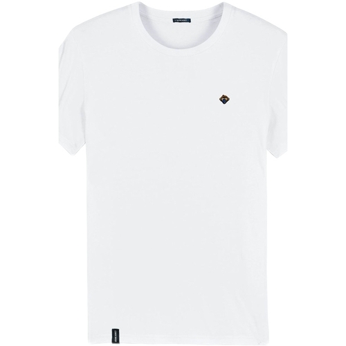 Textil Homem T-shirts e Pólos Organic Monkey T-Shirt  - White Branco