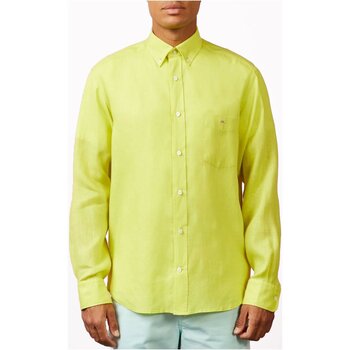 Textil Homem Camisas mangas comprida Eden Park E23CHECL0018 Amarelo