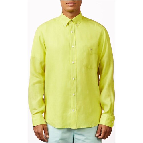 Textil Homem Camisas mangas comprida Eden Park E23CHECL0018 Amarelo