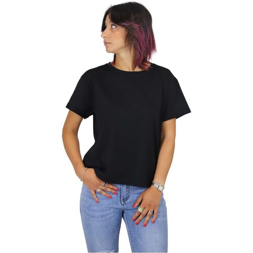 Textil Mulher T-Shirt mangas curtas Zahjr 53538595 Preto