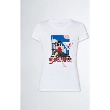 Textil Mulher T-shirts e Pólos Liu Jo WA3282JS923 Branco
