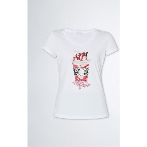 Textil Mulher T-shirts e Pólos Liu Jo WA3354J5923 Branco