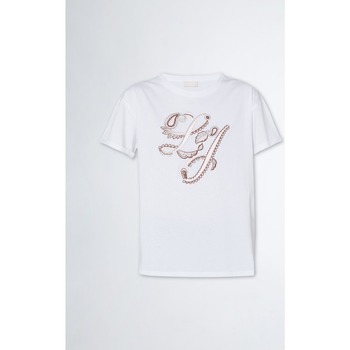 Textil Mulher T-shirts e Pólos Liu Jo WA3413J4501 Branco