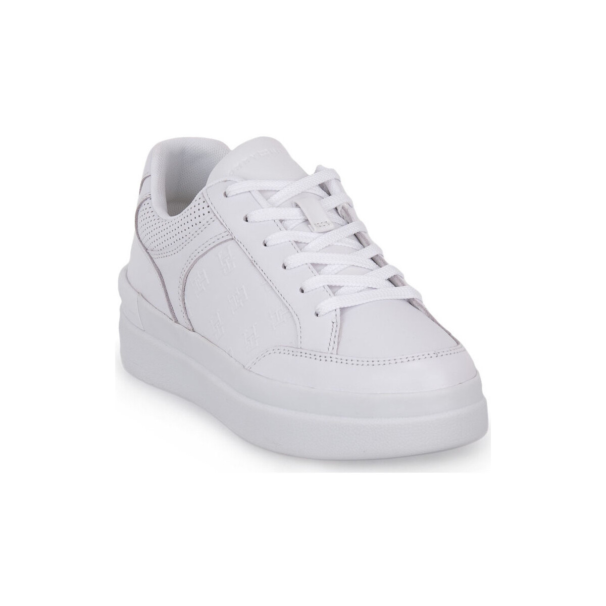 Sapatos Mulher Sapatilhas Tommy Hilfiger YBS EMBOSSED COURT Branco