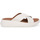 Sapatos Mulher Chinelos FitFlop F MODE LEATHER PLATFORM CROSS Bege