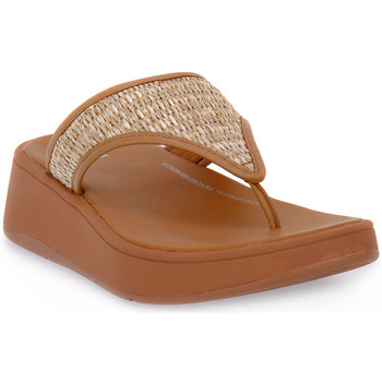 Sapatos Mulher Chinelos FitFlop F MODE WOVEN RAFIA Bege