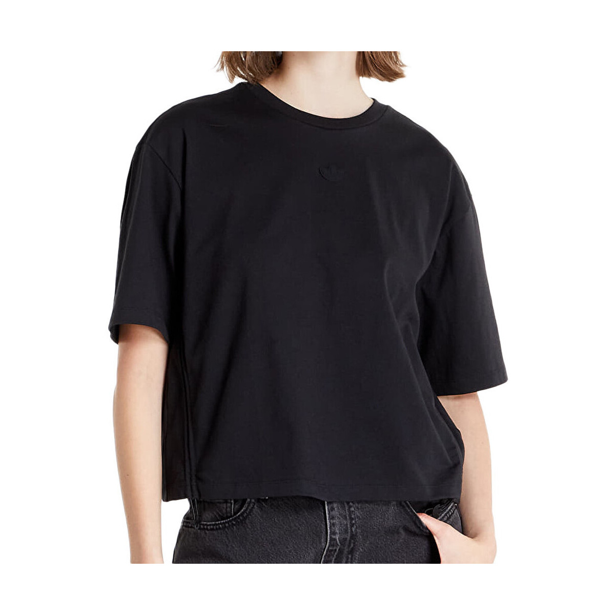 Textil Mulher T-shirts e Pólos adidas scheme Originals  Preto