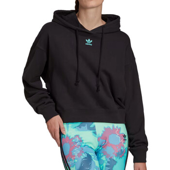 Textil Mulher Sweats Shorts adidas Originals  Preto
