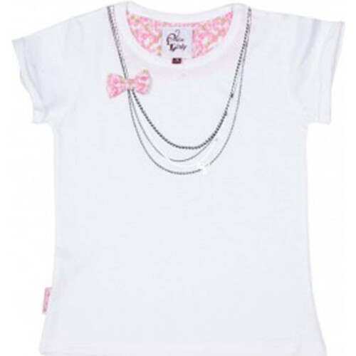 Textil Rapariga T-Shirt mangas curtas Miss Girly T-shirt manches courtes fille FABETTY Branco