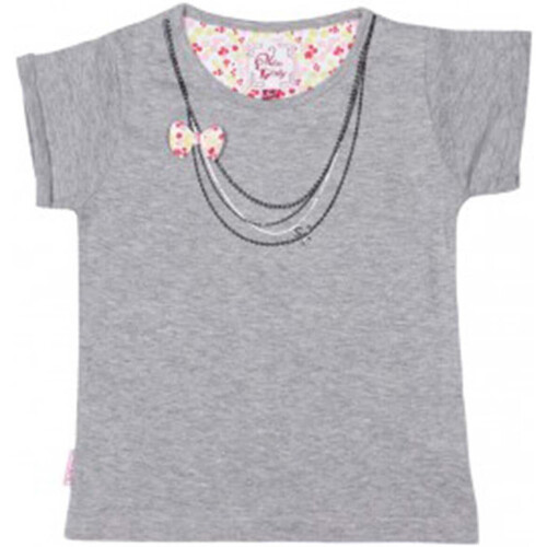 Textil Rapariga T-Shirt mangas curtas Miss Girly T-shirt manches courtes fille FABETTY Cinza