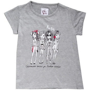 Textil Rapariga T-Shirt mangas curtas Miss Girly T-shirt manches courtes fille FRIGIRLY Cinza
