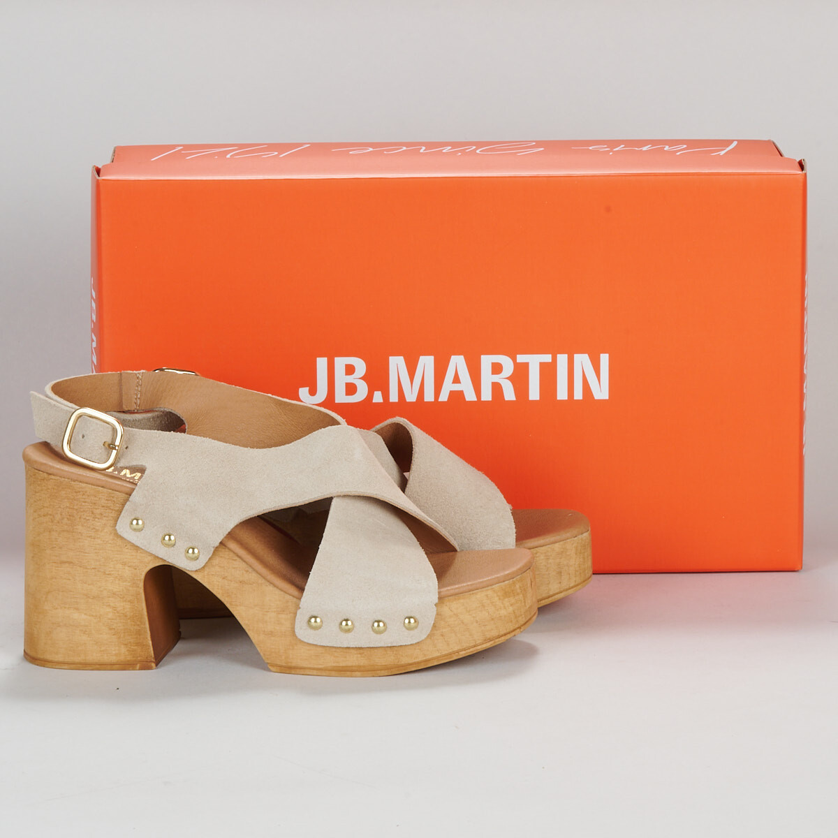 Sapatos Mulher Tamancos JB Martin AIMEE Veludo / Bege