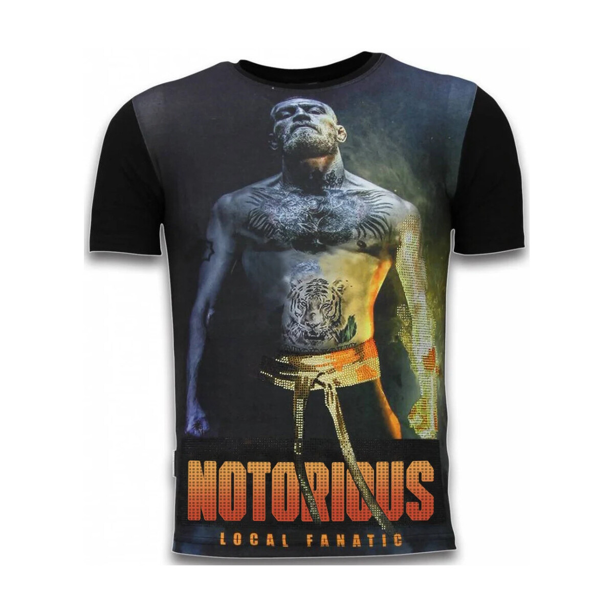 Textil Homem T-Shirt Bruno mangas curtas Local Fanatic 144223027 Preto