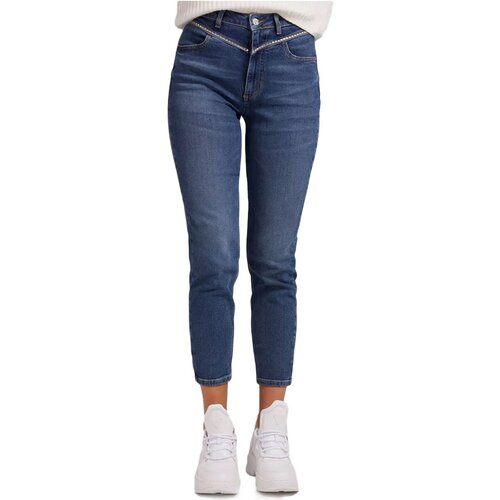 Textil Mulher Calças Jeans pouch Guess W1PA54 D4PB9 Azul
