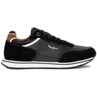 Sapatos Homem Sapatilhas Pepe jeans Tour Classic 22 Black Preto