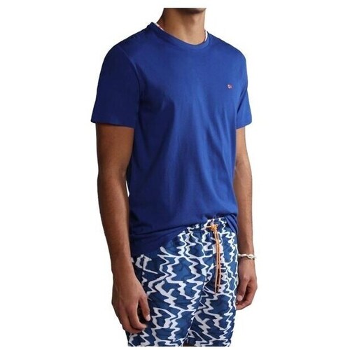 Textil Homem T-Shirt mangas curtas Napapijri Salis Azul