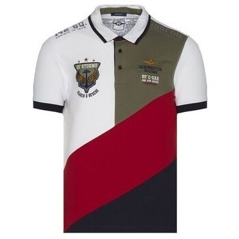 Textil Homem T-Shirt mangas curtas Aeronautica Militare PO1688P19994370 Branco, Vermelho, Azul marinho