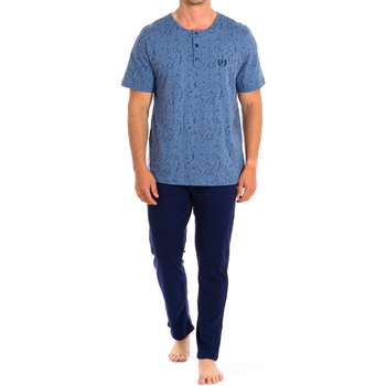Textil Homem Pijamas / Camisas de dormir Castiçais e Porta-Velas PJ1403-MAVI Azul