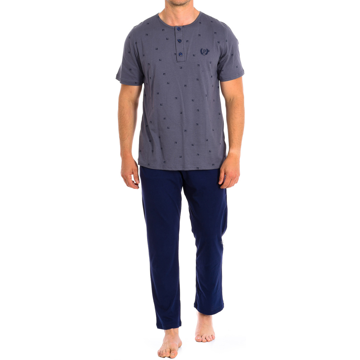 Textil Homem Pijamas / Camisas de dormir Kisses&Love PJ1405-FUME Azul