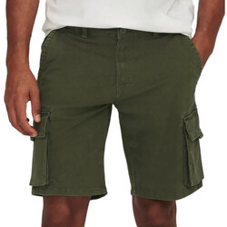 Textil Homem Shorts / Bermudas Only & Sons   Verde