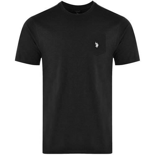 Textil Homem T-Shirt mangas curtas U.S Polo Assn. Logo Pocket Preto