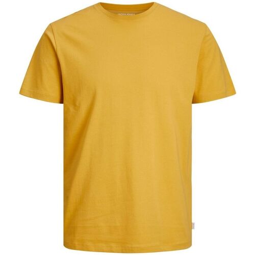 Textil Homem T-shirts e Pólos Jack & Jones 12156101 BASIC TEE-HONEY GOLD Branco