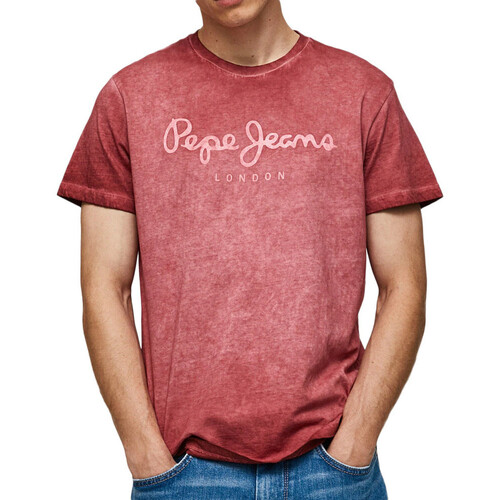 Textil Homem T-shirts e Pólos Pepe jeans iarn  Vermelho