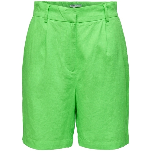 Textil Mulher Shorts / Bermudas Only Calções Caro HW Long - Summer Green Verde