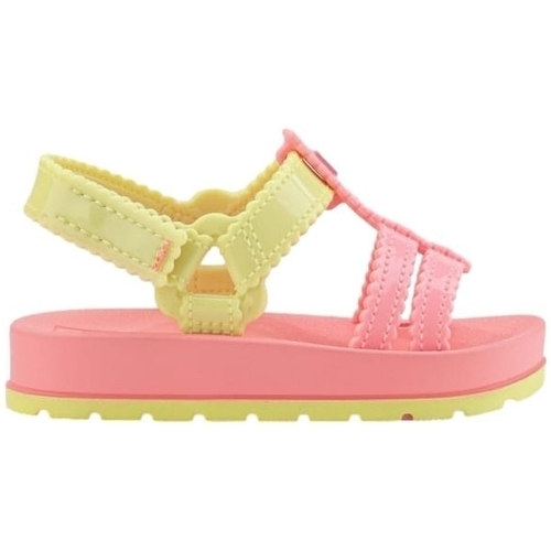 Sapatos Criança Sandálias Zaxynina Sandálias Conectada Baby - Neon Pink / Light Green Rosa