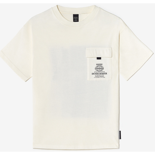 Textil Rapaz T-shirts e Pólos Outono / Invernoises T-shirt FINNBO Branco