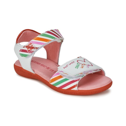Sapatos Rapariga Sandálias Agatha Ruiz de la Plaque Prada CAZOLETA Branco / Multicolor