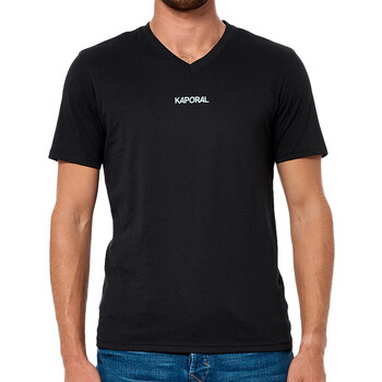 Textil Homem T-Shirt shirt curtas Kaporal  Preto
