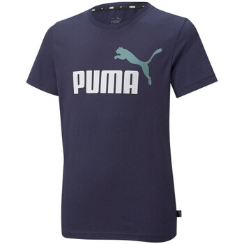 Textil Criança T-Shirt mangas curtas Puma asfalto  Azul