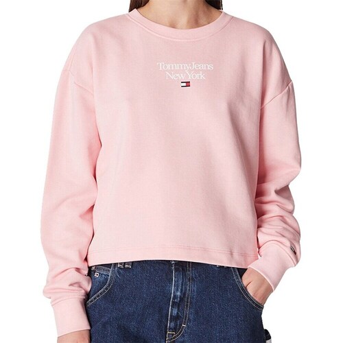 Textil Mulher Sweats Tommy Hilfiger Tommy Jeans Sweatshirt Rosa