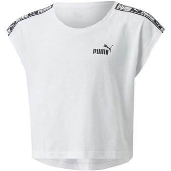 Textil Rapariga T-shirts e Pólos Svarta Puma  Branco