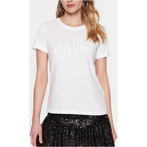 Textil Mulher T-shirts e Pólos Guess W3RI26 JA914 Branco