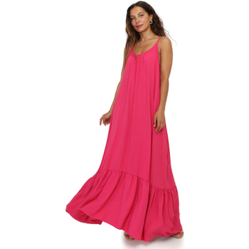 Textil Mulher Vestidos La Modeuse 67362_P156410 Rosa