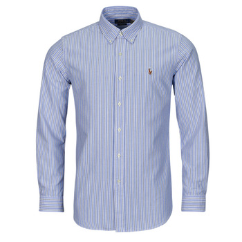 Textil Homem Camisas mangas comprida Polo Ralph Lauren CHEMISE COUPE DROITE EN OXFORD Azul / Branco / Azul / Branco / Multi