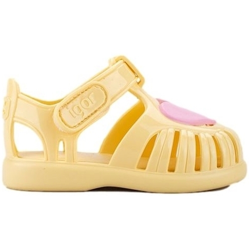 Sapatos Criança Sandálias IGOR Candeeiros de teto Love - Vanilla Amarelo