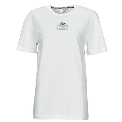 Textil Mulher T-Shirt mangas curtas Lacoste TH1147 Branco