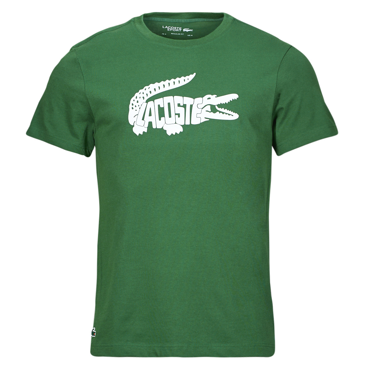 Textil Homem Lacoste Crew Neck Organic Cotton Piqué Blend T-Shirt TH2730 4JV TH8937 Verde