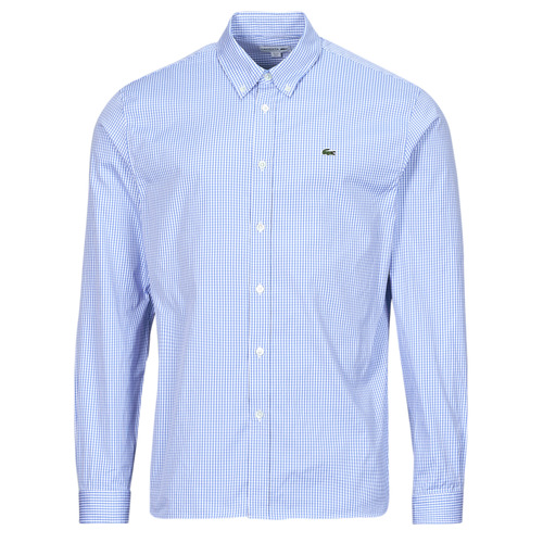 Textil Homem Camisas mangas comprida Lacoste capuche CH2932 Azul
