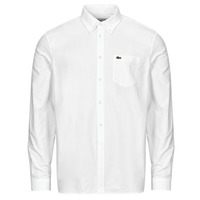 Textil Homem Camisas mangas comprida Lacoste marinho CH1911 Branco