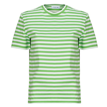 Textil Mulher T-Shirt mangas curtas Trunk Lacoste TF2594 Verde / Branco